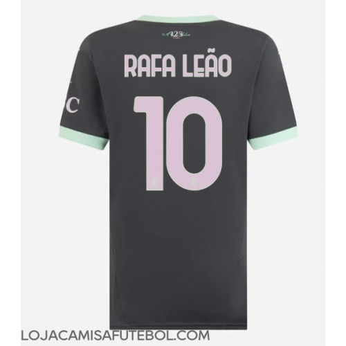 Camisa de Futebol AC Milan Rafael Leao #10 Equipamento Alternativo Mulheres 2024-25 Manga Curta